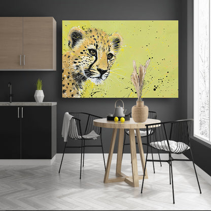 Abstracte cheeta op dynamische achtergrond poster