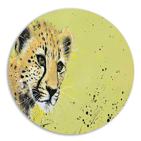 Abstracte cheeta op dynamische achtergrond forex muurcirkel