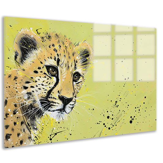 Abstracte cheeta op dynamische achtergrond acrylglas