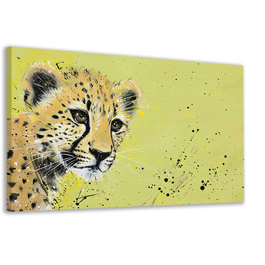 Abstracte cheeta op dynamische achtergrond canvas