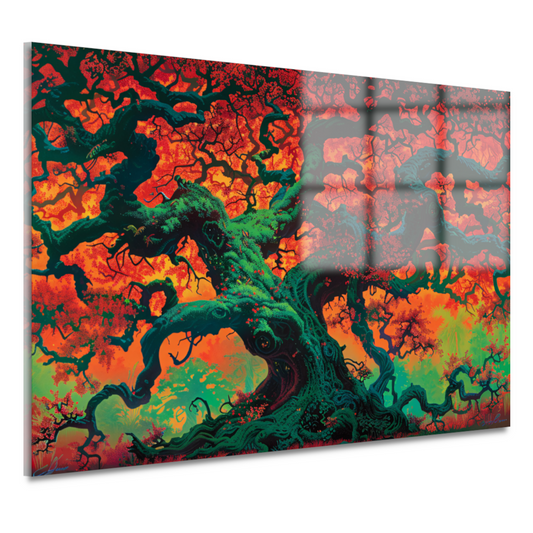 Eikenboom in herfstkleuren acrylglas