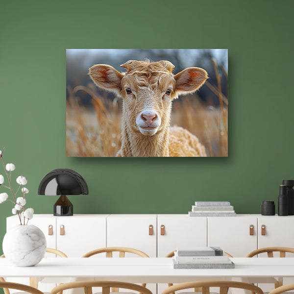 Grazend schaap in ochtendgloren canvas