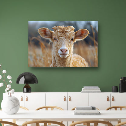 Grazend schaap in ochtendgloren canvas