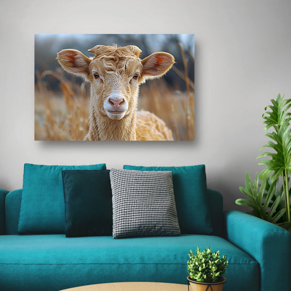 Grazend schaap in ochtendgloren canvas