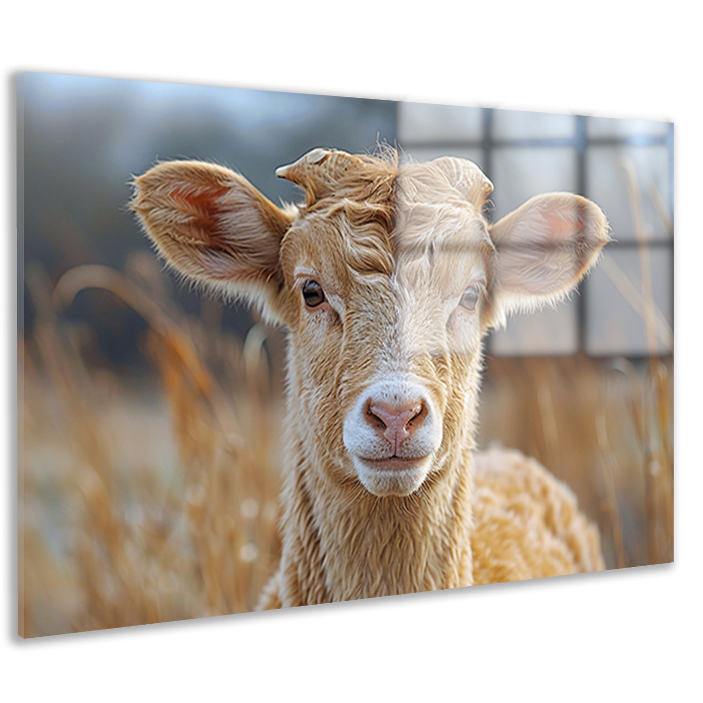 Grazend schaap in ochtendgloren acrylglas