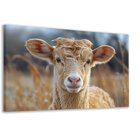 Grazend schaap in ochtendgloren canvas
