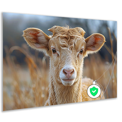 Grazend schaap in ochtendgloren poster