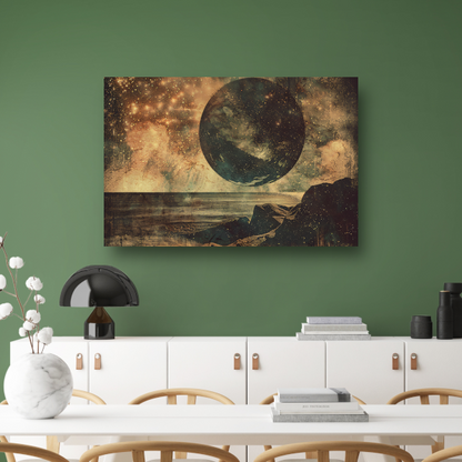 Gouden Kosmische Gloed Boven Zee acrylglas