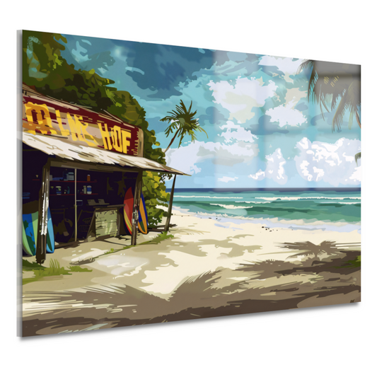 Surfparadijs aan het azuur acrylglas