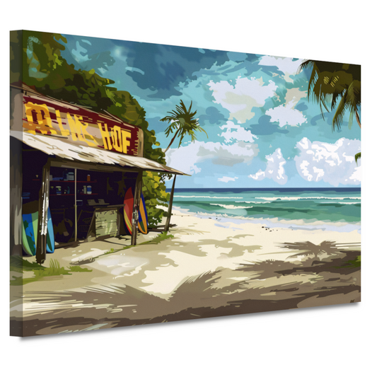 Surfparadijs aan het azuur canvas