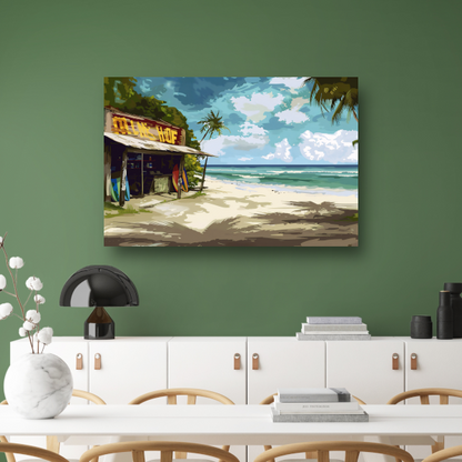 Surfparadijs aan het azuur canvas