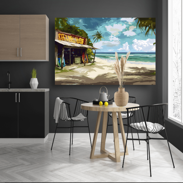 Surfparadijs aan het azuur canvas