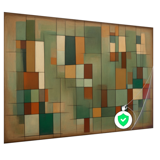Harmonie van geometrie en natuurlijke tinten poster
