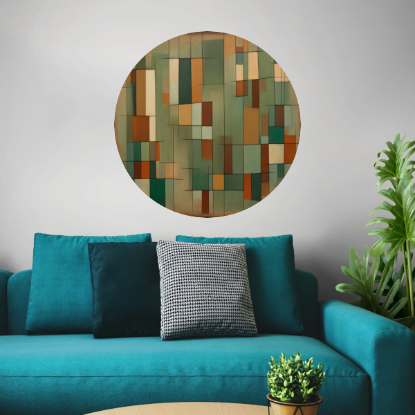 Harmonie van geometrie en natuurlijke tinten forex muurcirkel
