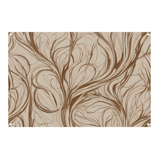 Bruine Sepia Abstracte Harmonie tuinposter