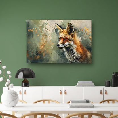 Abstract schilderij van een vos acrylglas