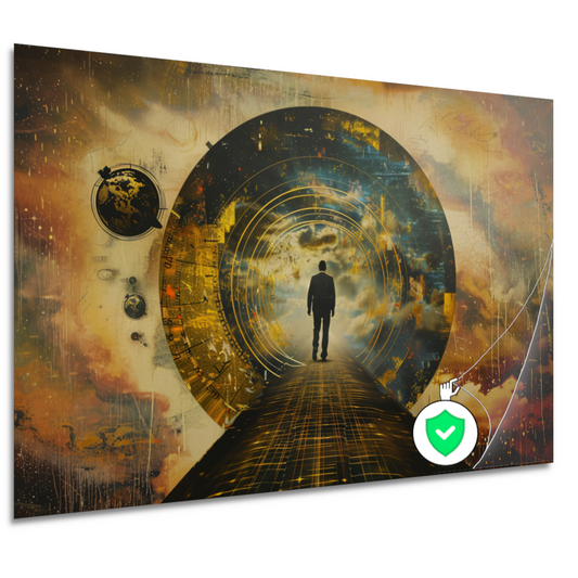 Wandelaar tussen tijd en kosmische poorten poster