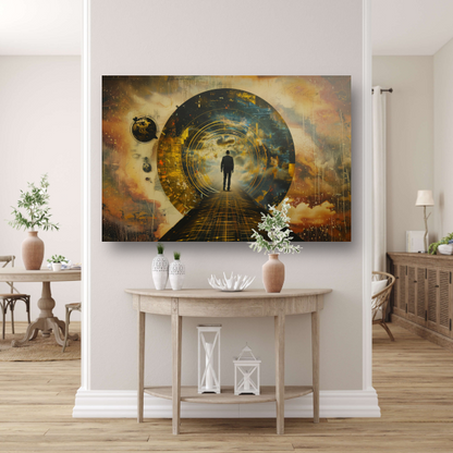 Wandelaar tussen tijd en kosmische poorten poster