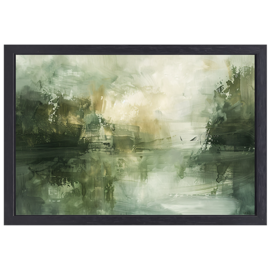 Moderne Abstracte Compositie in Neutrale Tinten canvas met baklijst