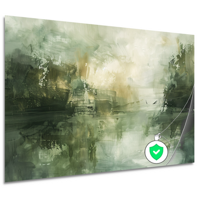 Moderne Abstracte Compositie in Neutrale Tinten poster