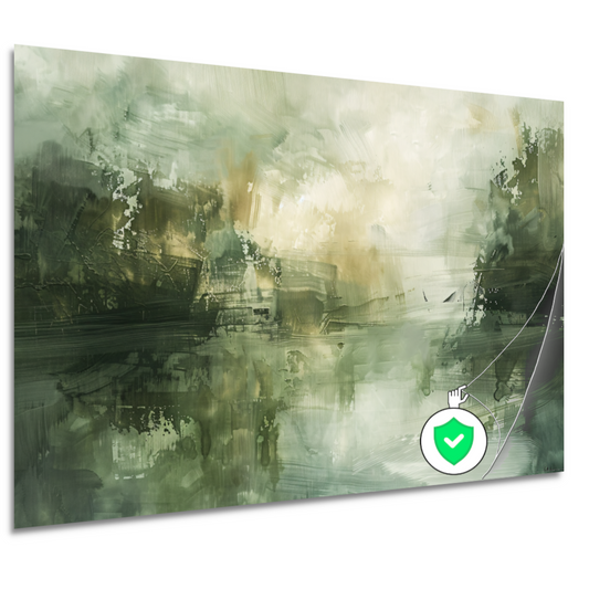 Moderne Abstracte Compositie in Neutrale Tinten poster