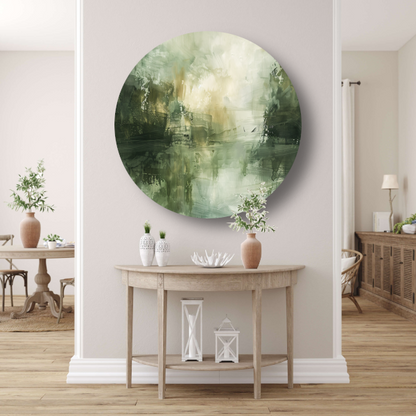 Moderne Abstracte Compositie in Neutrale Tinten forex muurcirkel