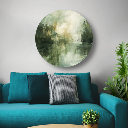 Moderne Abstracte Compositie in Neutrale Tinten forex muurcirkel