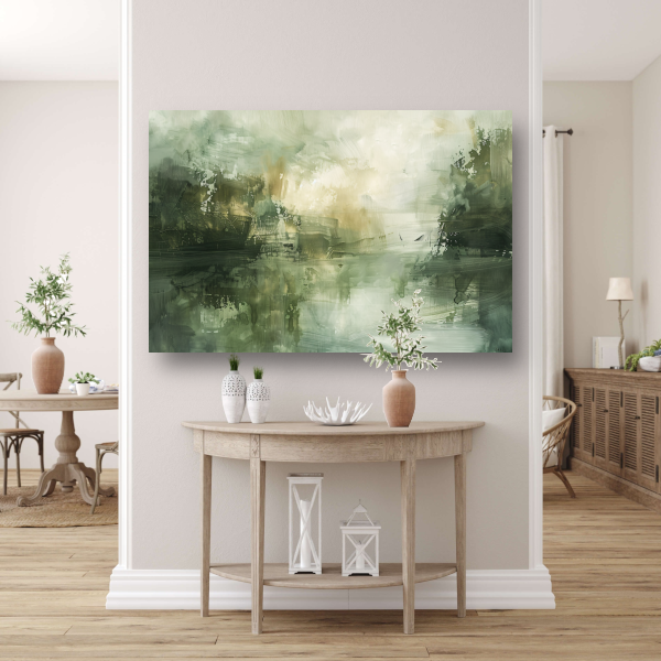 Moderne Abstracte Compositie in Neutrale Tinten poster