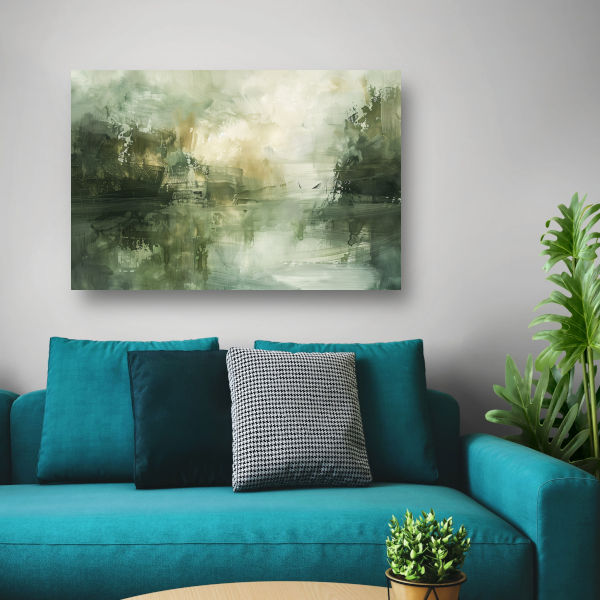 Moderne Abstracte Compositie in Neutrale Tinten poster