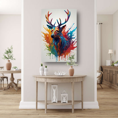 Kleurrijk Abstract Hert in Moderne Kunst acrylglas