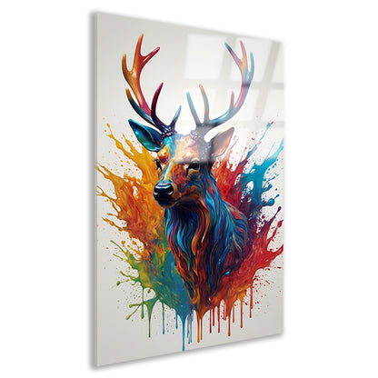 Kleurrijk Abstract Hert in Moderne Kunst acrylglas