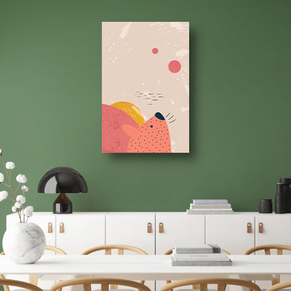 Abstracte minimalistische afbeelding van een hond acrylglas