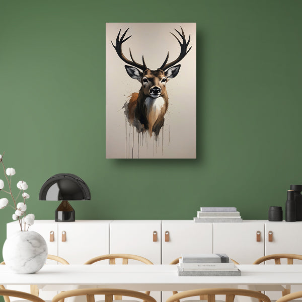 Colorful Modern Abstract Deer Portrait canvas