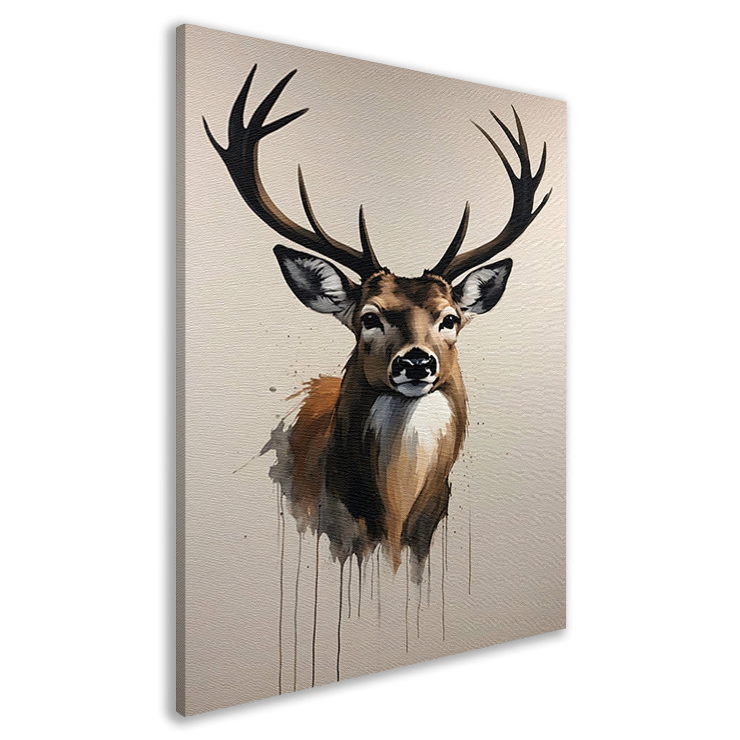 Colorful Modern Abstract Deer Portrait canvas