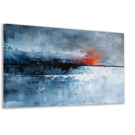Dramatische abstracte lucht met vurige kleuren canvas