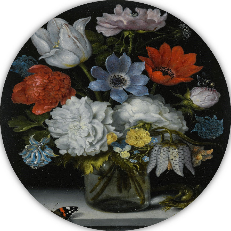 Vaas met bloemen - Ambrosius Bosschaert forex muurcirkel