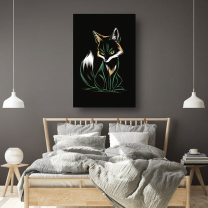 Geometrische Vos in Art Deco Stijl acrylglas