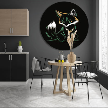 Geometrische Vos in Art Deco Stijl forex muurcirkel
