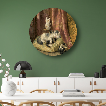 Kittens bij het spelen - Henriëtte Ronner-Knip forex muurcirkel