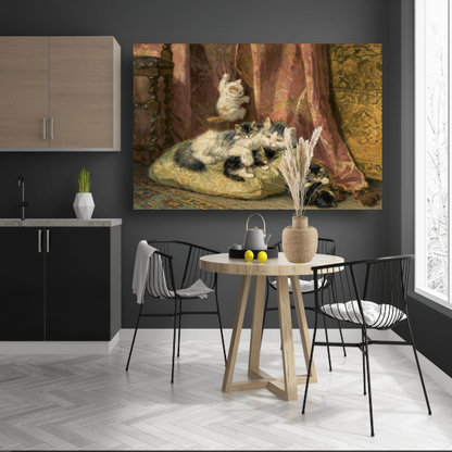 Kittens bij het spelen - Henriëtte Ronner-Knip poster