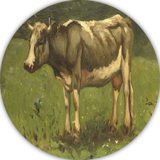 Koe - Anton Mauve aluminium muurcirkel