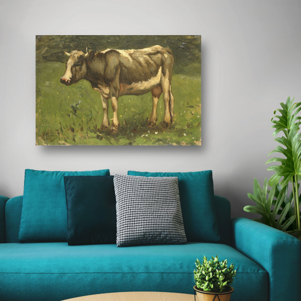Koe - Anton Mauve canvas met baklijst