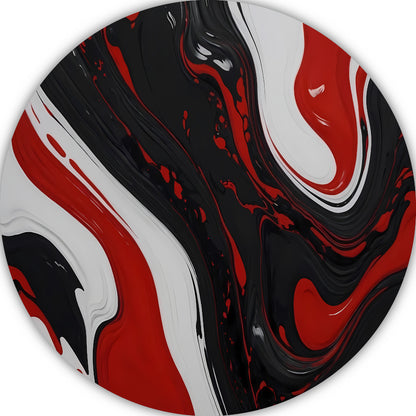 Abstracte Dans van Rood en Zwart forex muurcirkel