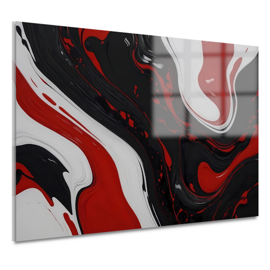 Abstracte Dans van Rood en Zwart acrylglas