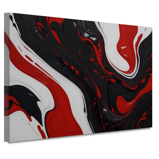 Abstracte Dans van Rood en Zwart canvas