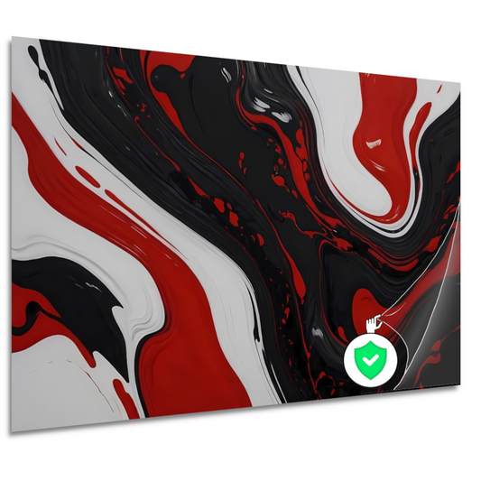 Abstracte Dans van Rood en Zwart poster