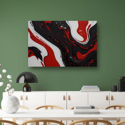 Abstracte Dans van Rood en Zwart poster
