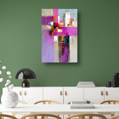 Levendige abstracte expressie in moderne tinten poster