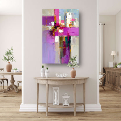 Levendige abstracte expressie in moderne tinten poster
