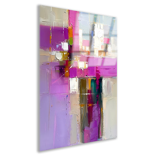 Levendige abstracte expressie in moderne tinten acrylglas